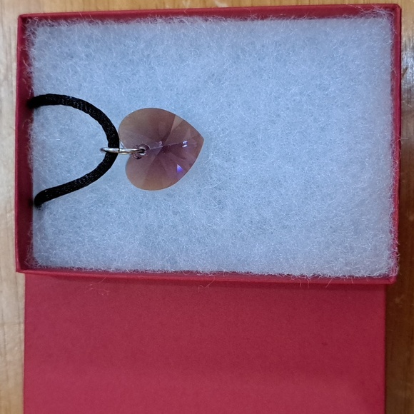 Evening Sunset Crystal Heart Necklace - Picture 4 of 6